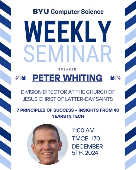 Weekly Seminar: Peter Whiting